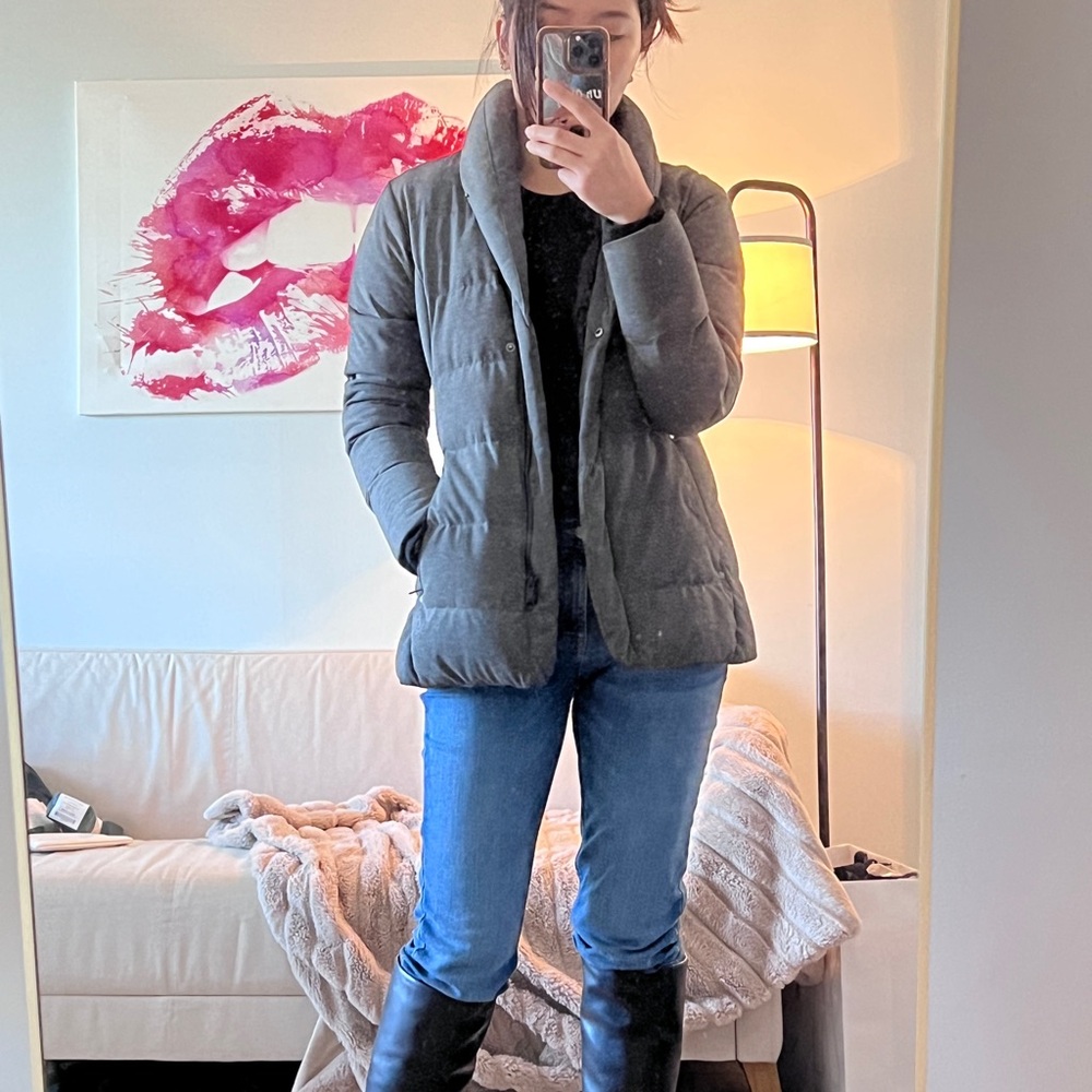 Women's Gray Puffer Jacket